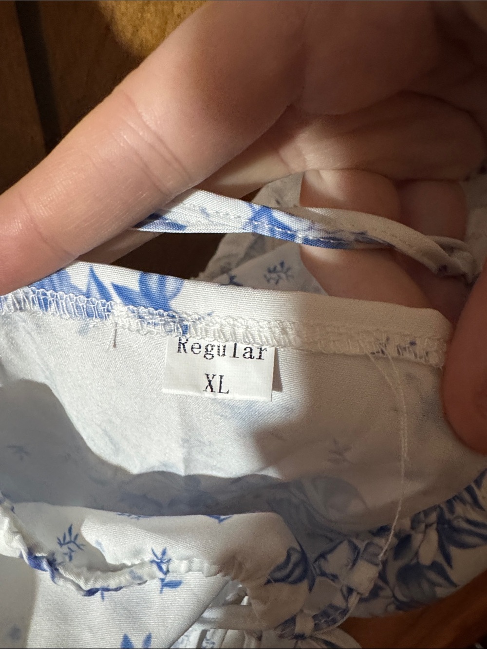 Blue Floral Tie-Front Nightgown - Women’s Intimates - Picture 2 of 5